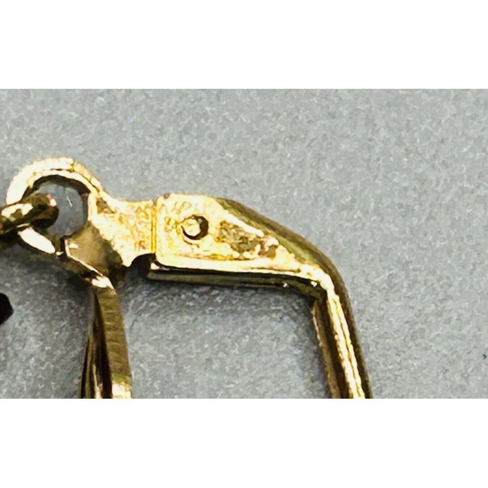 Karis Earrings Gold-tone Purple Stone Oval Prong Set Open Back Lever Back Style - Picture 9 of 10